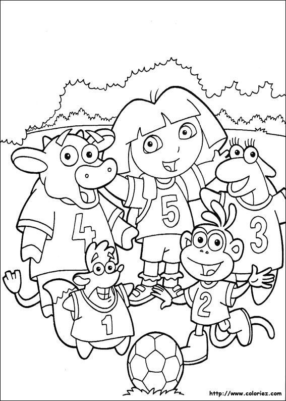 Dora L Exploratrice C Est La Fête 2005 coloriage * Dora l'exploratrice
