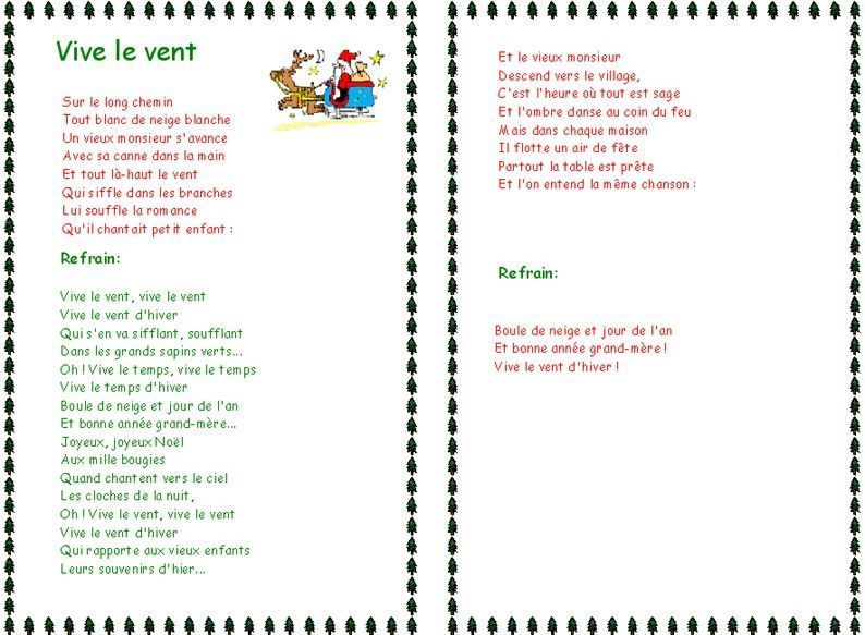 Un chant de Noël : Vive le vent! - UPE2A Cholet